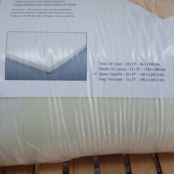 Bodyform Ultra 1.5" Memory Foam Mattress Topper - Picture 5 of 5